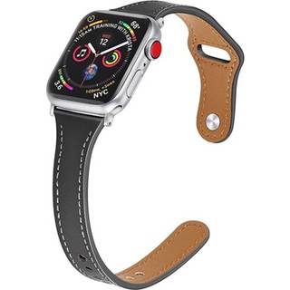Apple Watch Ultra 3/2/Ultra/11/10/9/8/SE 3/(2022)/7/SE/6/5/4/3/2/1 Premium Læderrem - 45mm/44mm/42mm - Sort