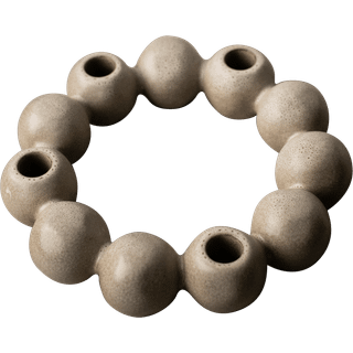 Dbkd Bright Candle Round Lysestage Ø27 Cm - Lysestager Keramik Beige - 20221003BE