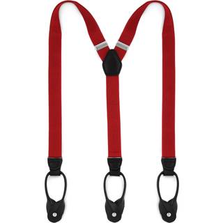 Slanke Karmosinrøde Seler m. Stropper til Knapper