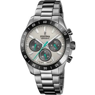 Festina F20703/1 Damenuhr Chronograph Anthrazit/Türkis