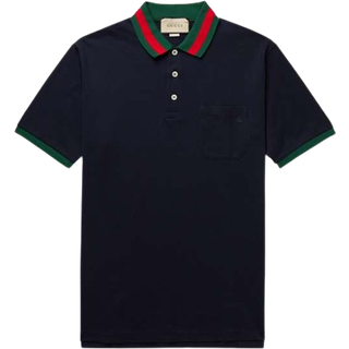 Gucci - Logo-Embroidered Stretch-Cotton Piqué Polo Shirt - Men - Blue - L