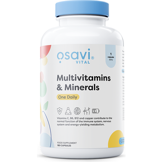 Multivitaminer & Mineraler Én Daglig - 180 kapsler