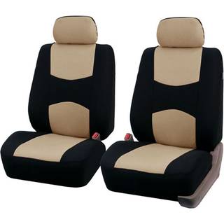 FH Group Front Set Cloth Car Seat Covers til lav bageste s?der med aftagelig nakkest?tte Universal Fit Airbag kompatibelt bils?de til SUV sedan v