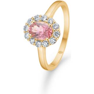 Mads Z - Portofino ring i 14 kt guld m. pink topas + 0,35 ct.
