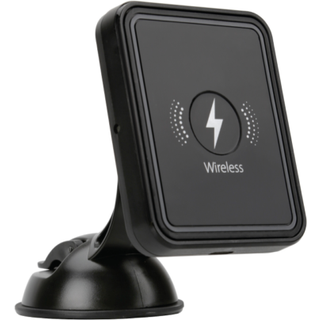 Mobilholder Med Trådløs Opladning - Magnetisk - Montering Luftdyse / Sugekop