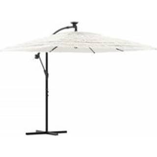 Haveparasol Med Stålstang - Hvid / 246 x 246 x 230 cm