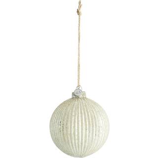 Lene Bjerre Norille julekugle Ø11 cm Off white, riflede