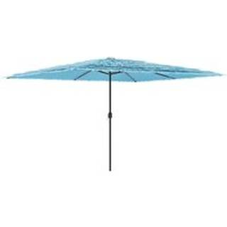 Haveparasol Med Stålstang - Blå / 388 x 388 x 248 cm