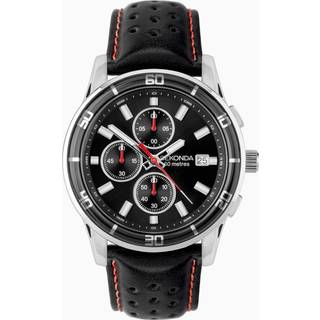 Sekonda 30206 Chronograph Black Leather Strap Watch - W31393