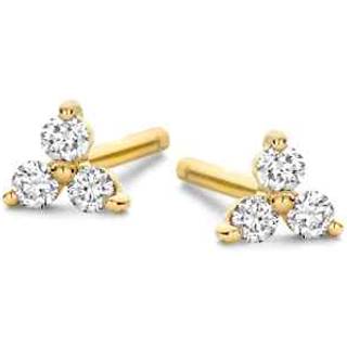 Elle 14 Karat Guld Ørestikker fra Spirit Icons med Diamanter 0,09 Carat W/VS