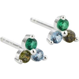 GUNNVA GREEN EARSTUD | SILVER