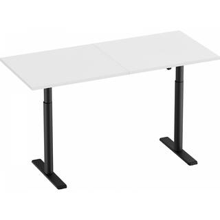 MaxMount Hæve Sænkebord Elektrisk Skrivebord 1600x700mm - Sort/Hvid