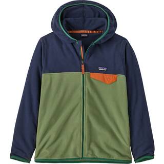 Patagonia Micro D Snap Kids Hættetrøje med lynlås - S - terrain green