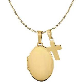 Acalee 30-3001 Halskette mit Medaillon und Kreuz 333 Gold / 8 Karat