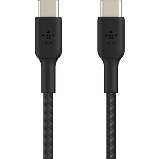 Belkin BoostCharge USB-C til USB-C flettet kabel 15 cm (sort) - På lager i butik