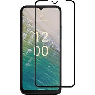 Nokia C32 Skærmbeskyttelse Hærdet Glas - Full Fit - Sort Kant