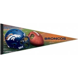 Denver Broncos Pennant 12x30 Premium Style Helmet Design