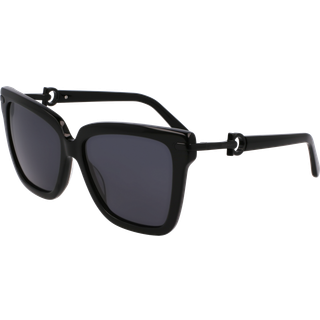 Ferragamo Kvinde SF1085SN 001 Solbriller Acetat Sort Firkantet Normal Normal