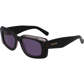 Ferragamo Kvinde SF1079SN 022 Solbriller Acetat Grå Firkantet Normal Normal