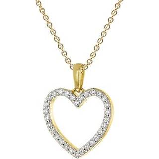 trendor 68218 Schmuck-Anhänger Herz Gold 333/8K mit vergoldeter Silberkette