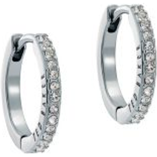 Ted Baker Silver Heplie Crystal Hoops 14mm - Silver