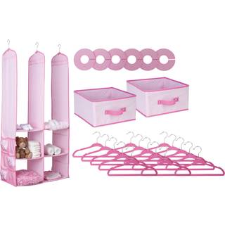 Delta Children Nursery Storage 24 Piece Set - Easy Storage/Organization Solution - Holder sovev?relse b?rnehave og skab ren lyser?d