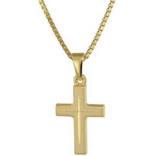 trendor 39575 Kreuz-Anhänger für Kinder Gold 333 + goldplattierte Silberkette