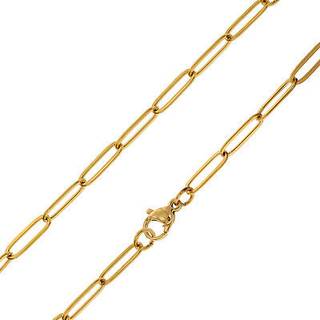 trendor 75880 Halskette für Damen Gold auf Edelstahl Bicycle-Chain 45 cm