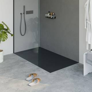 Flad støbt mineralbrusebakke LAVOA