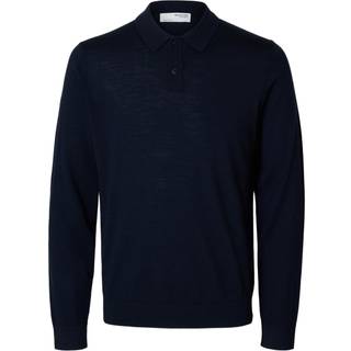 Slhtray Ls Knit Merino Polo Noos