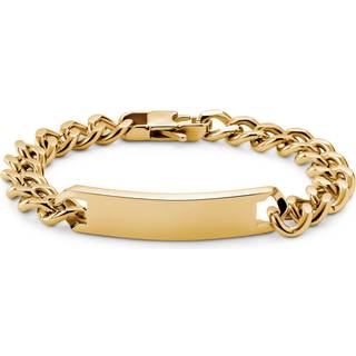 Nomen | 10 mm Guldfarvet ID Plade Armbånd