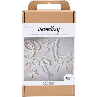 Creotime DIY kit smykker - forgyldt/hvid perlemor (På lager i butik)