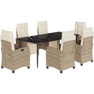 Spisebordssæt til Haven - 200 cm bordlængde / Skarpt ben / 6