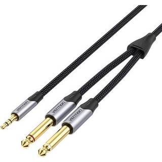 Vention - Cable mini jack 3 5 mm to 2x jack 6 5 mm BARHG 1 5m grey