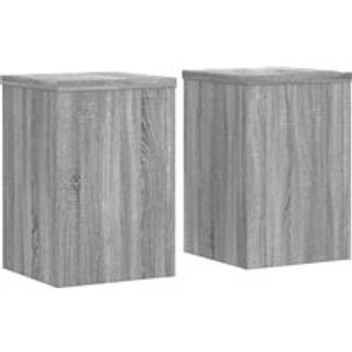 plantestativer 2 stk. 25x25x35 cm konstrueret træ grå sonoma-eg