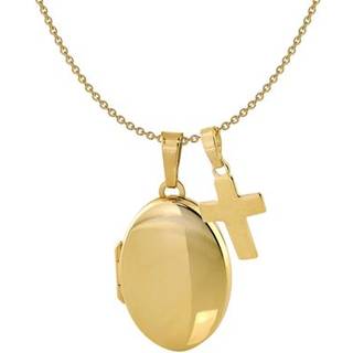 Acalee 30-3001 Halskette mit Medaillon und Kreuz 333 Gold / 8 Karat