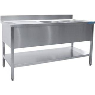 SARO Vask med to kummer, højre - 600 mm dybde, 2000 mm