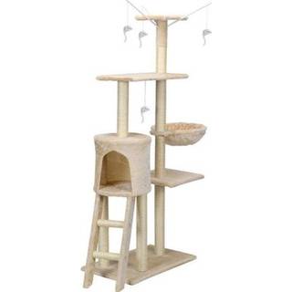 XXL kradsetræ til katte, beige, 135 x 97 x 55 cm
