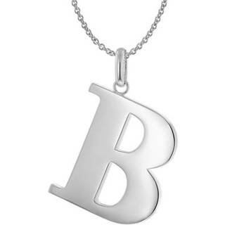 trendor 41780-B Damen Halskette mit Großem Buchstaben B 925 Silber