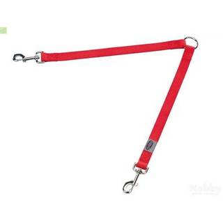 Koppel 2 hunde Classic - l: 2 x 40 cm - w: 15 mm - Rød