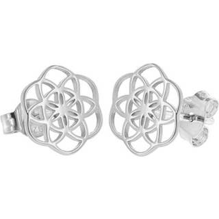 trendor 15939 Damen-Ohrringe Lebensblume 925 Silber ⌀ 10 mm
