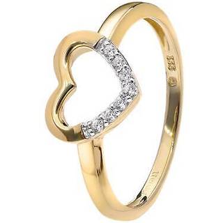 trendor 15191 Damenring Gold 333/8K Zirkonia-Herz