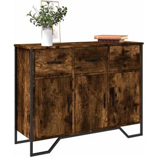 Skab 97X32,5X74,5 Cm Konstrueret Træ - Røget eg