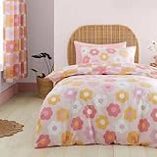 Catherine Lansfield Catherine Lansfield Pink Retro Daisy Reversible Duvet Cover Set