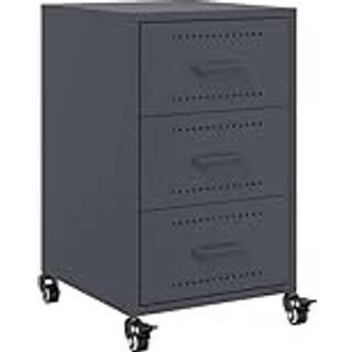 sengebord 36x39x59 cm stål antracitgrå