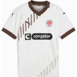 Puma FC St. Pauli 24/25 Away Jersey Youth, White, Size 11-12Y, Clothing - Espresso Brown - 11-12Y