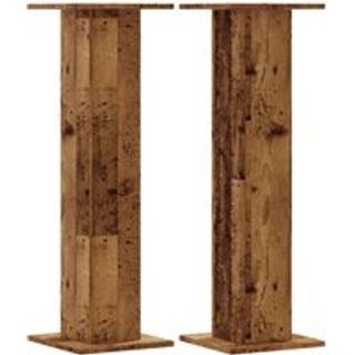 plantestativer 2 stk. 30x30x95 cm konstrueret træ antikt træ