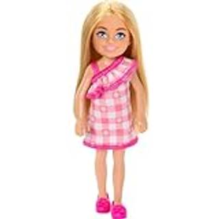 Barbie Chelsea Doll - Checked Dress with Blonde Hair & Blue Eyes