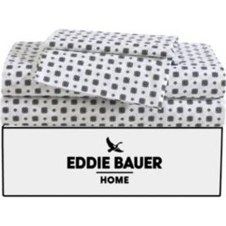 Eddie Bauer - Queen Sheet Set Premium Cotton Percale Bedding Set Super Soft Home Decor Oeko -Tex Certified (Fairisle Sprinkle Black Queen)