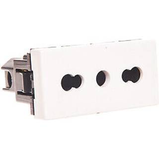 Legrand Mosaic stik italiensk 2p+e 10/16a 1m hvi